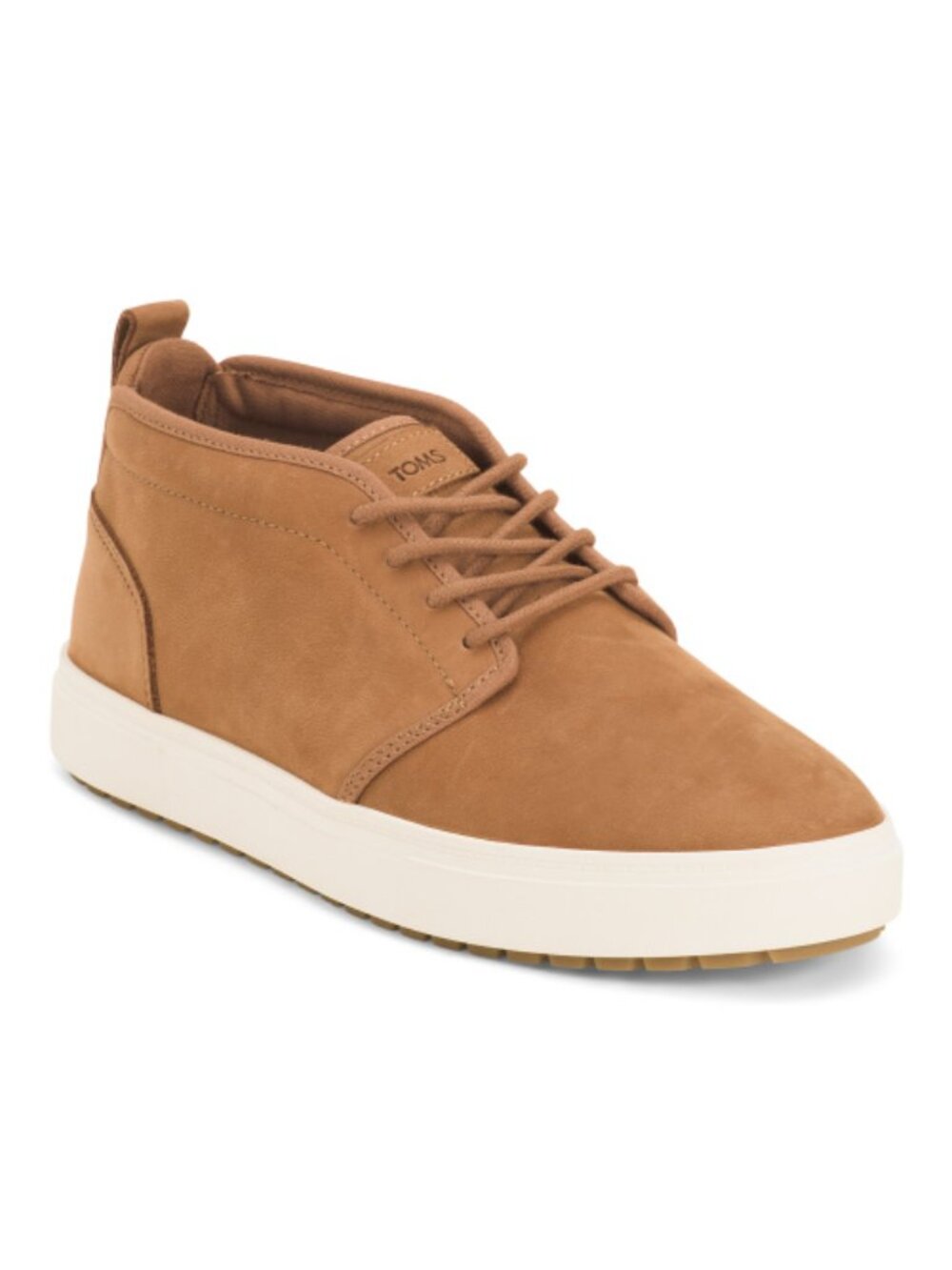 TOMS Men's Tan Suede Carlo Mid Terrain 2 Sneakers with Brand Logo Accents